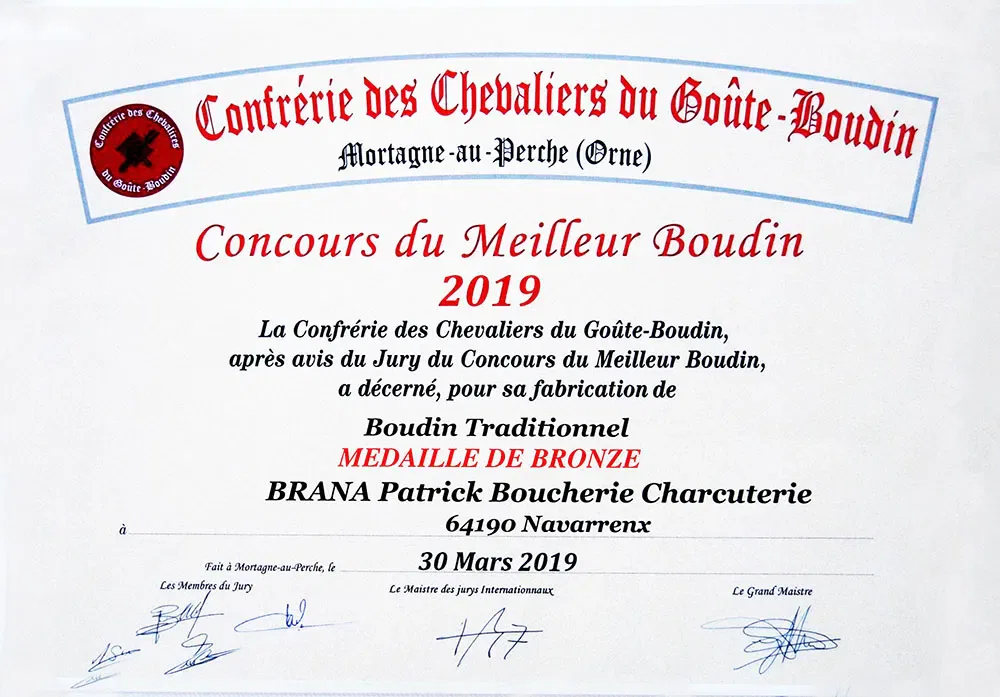 Concours du meilleur boudin 2019