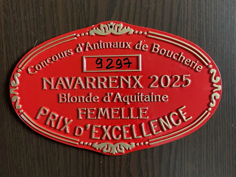 Blonde d'Aquitaine, prix d'excellence 2025 à Navarrenx