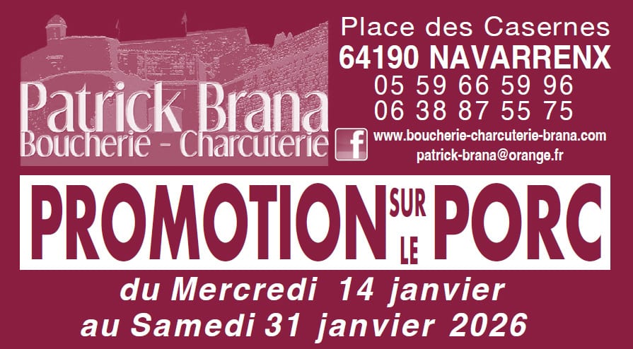 Promotion sur le Porc, janvier 2026 - Boucherie Charcuterie Brana